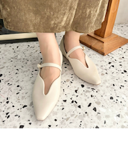 【EC限定】ベルトデザインフラットパンプス/45302