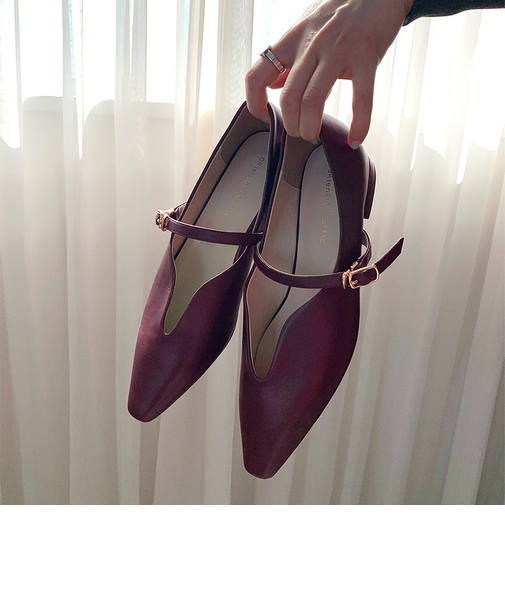 【EC限定】ベルトデザインフラットパンプス/45302