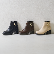 バックルデザインタンクソールヒールブーツ/42408