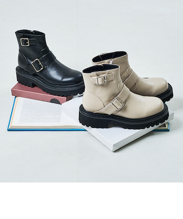 ダブルベルトエンジニアショートブーツ/41423