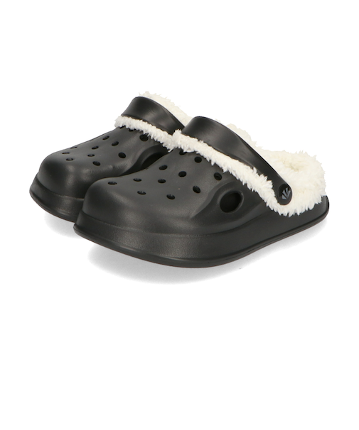 【EC限定】フェイクファークロッグサンダル/K-456