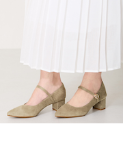 ポインテッドトゥストラップパンプス/52103