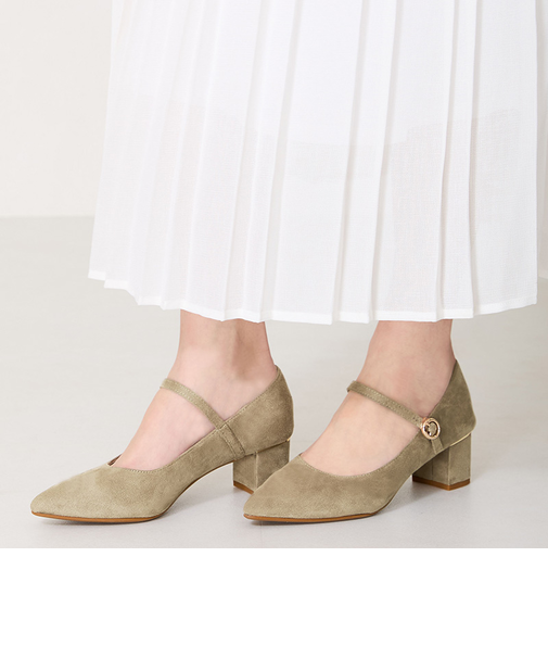 ポインテッドトゥストラップパンプス/52103