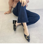 ポインテッドトゥモチーフパンプス/51104