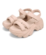 カットデザインパデット厚底サンダル