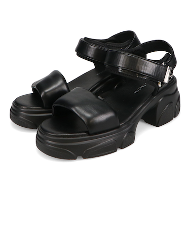 【厚底】パデットストラップ厚底ヒールサンダル/51207