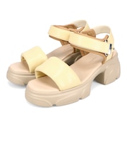 【厚底】パデットストラップ厚底ヒールサンダル/51207