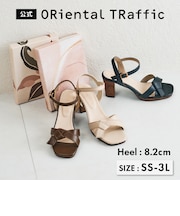 リボンベルトウッドヒールサンダル/51225