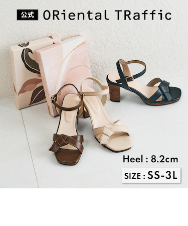 リボンベルトウッドヒールサンダル/51225