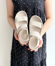 【Fit meサンダル】ニットダブルベルトサンダル
