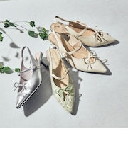 カットデザインストラップパンプス/51111