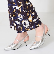 カットデザインストラップパンプス/51111