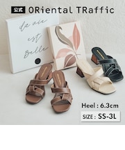 ウッドヒールクロスリボンサンダル/51209