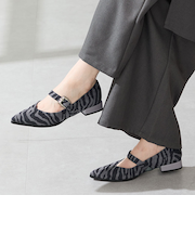 ウエスタンバックルポインテッドパンプス/51327