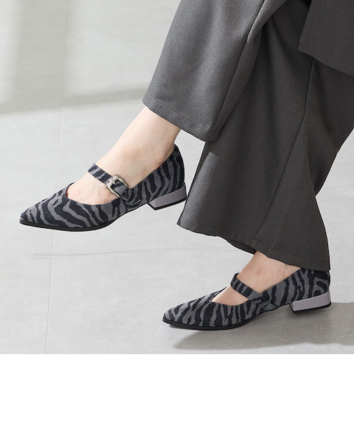 ウエスタンバックルポインテッドパンプス/51327