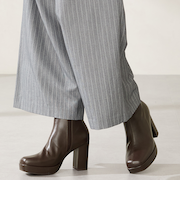 プラットフォームヒールショートブーツ/51410