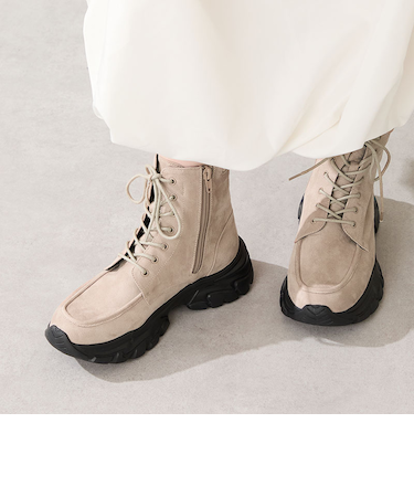 スニーカーソール編み上げブーツ/51405