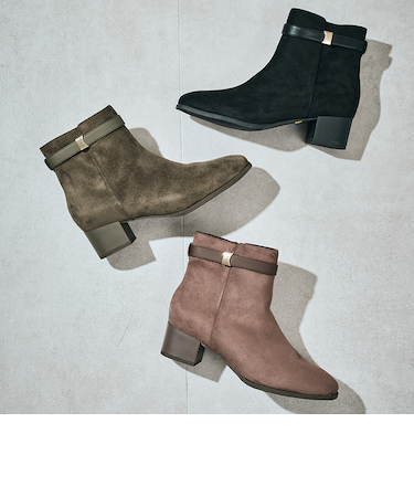 サイドベルトパーツスエードブーツ/52404