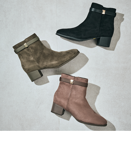 サイドベルトパーツスエードブーツ/52404