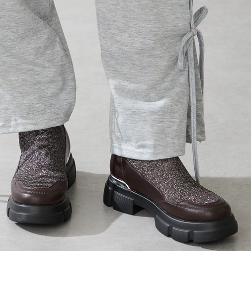 ニットソックスショートブーツ/51416