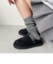 【ふわふわ もこもこ 防寒 冷え性】ムートンスリッポン/55302