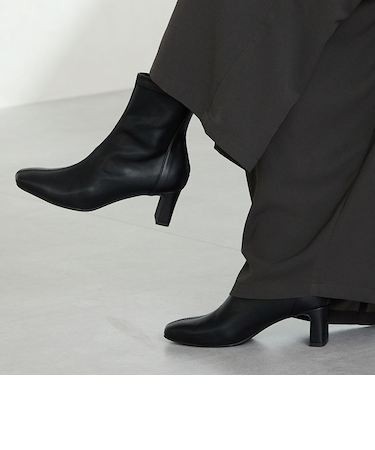 ストレッチヒールバックジップブーツ