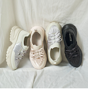 リボンディテールニットスニーカー