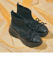 ダブルリボンニットブーツ/51422