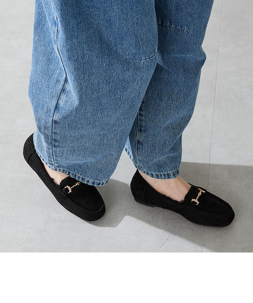 ビットモチーフ付きファーモカシン/52318