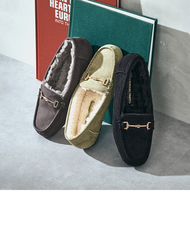 ビットモチーフ付きファーモカシン/52318