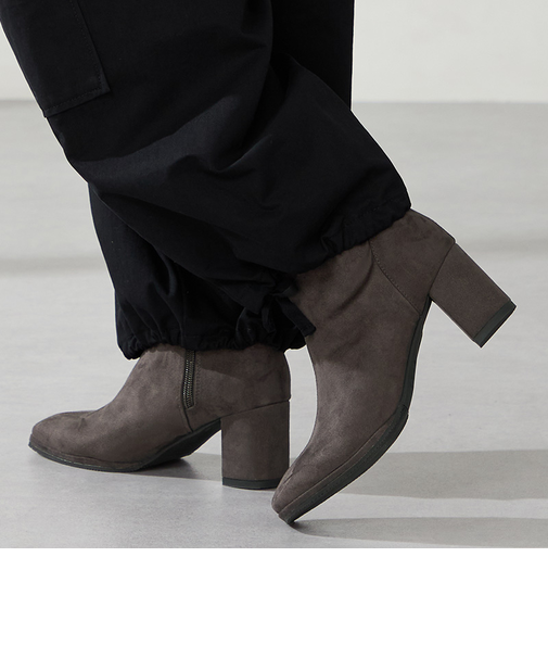 スエードストレッチヒールブーツ/51420