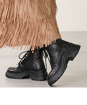 厚底レースアップブーツ/51401