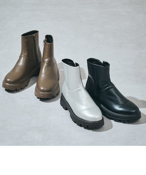 タンクソールラウンドショートブーツ/52409