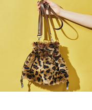 フェイクファー巾着バッグ/BA-269