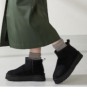 厚底ムートンショートブーツ/51409