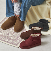 厚底ムートンショートブーツ/51409