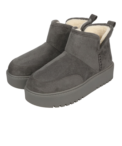 サイドスリット厚底ムートンショートブーツ/51425