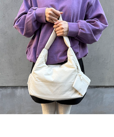 ミニポーチ付きナイロンバッグ