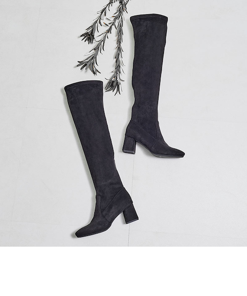 スエードサイハイブーツ/55504