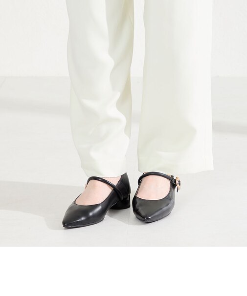 ポインテッドトゥストラップバブーシュ/62106