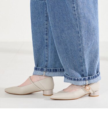 ポインテッドトゥストラップバブーシュ/62106