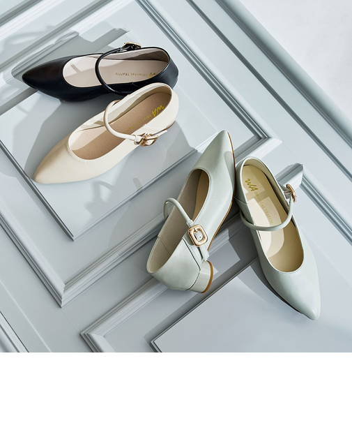 ポインテッドトゥストラップバブーシュ/62106