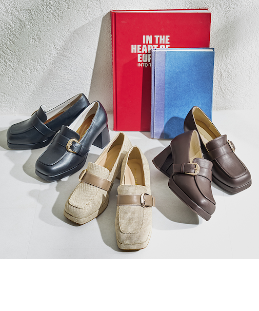 プラットフォームベルトローファー/61103