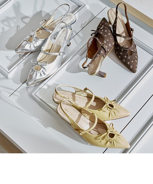 カットデザインストラップパンプス/61114