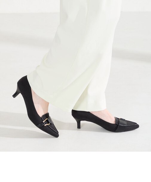 サイドバックルポインテッドトゥパンプス/62104