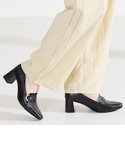 サイドベルトヒールローファー/61110