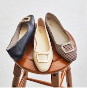 ゴールドモチーフフラットパンプス/62109