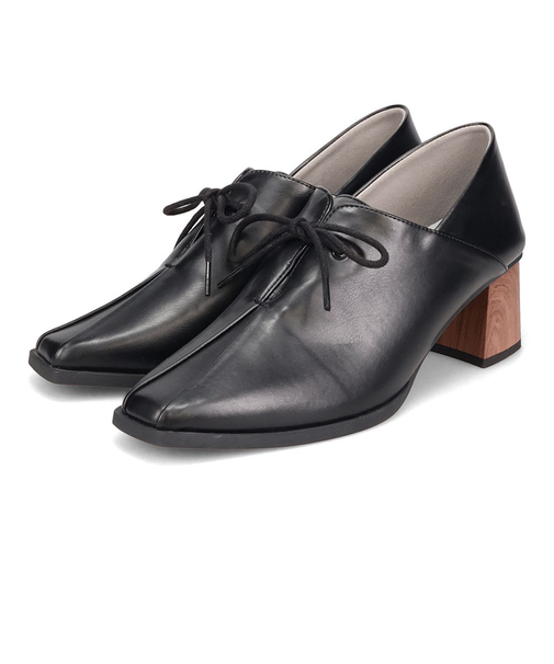 ウッドヒールパンプス/61102