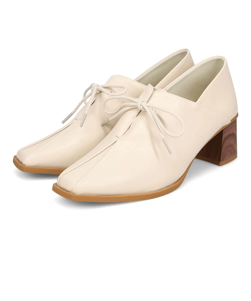 ウッドヒールパンプス/61102