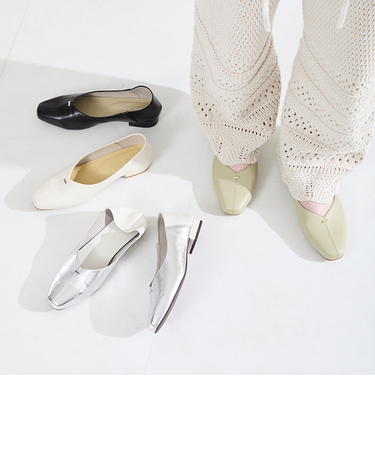 ゴールドパーツVカットバブーシュ